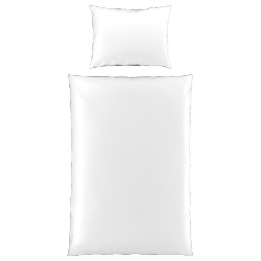 Bettwäsche 140x200 cm Lydia Satin, Weiß