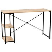 Schreibtisch Robert Schwarz/Eiche Artisan B: 120cm - Schwarz/Eiche Artisan, MODERN, Holzwerkstoff/Metall (120/75/46cm)