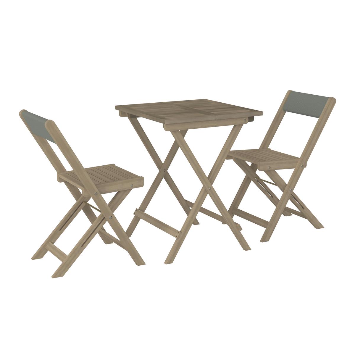 Balkonmöbel Set Meran Akazienholz mit Kissen - Akaziefarben, MODERN, Holz - James Wood