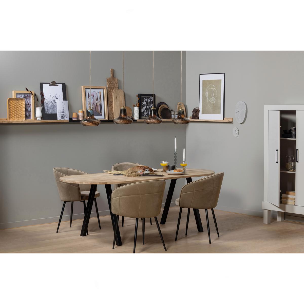TISCHPLATTE Tablo Eichefarben L: 220cm - Eichefarben, MODERN, Holz (220/90/2,4cm) - Livetastic