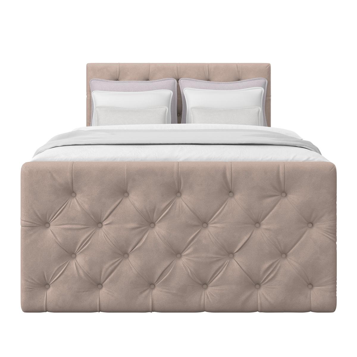 Boxspringbett Elio Beige 140x200 Cm H2 - Beige/Schwarz, ROMANTIK / LANDHAUS, Textil (140/200cm) - James Wood