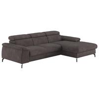 Ecksofa mit Schlaffunktion & Bettkasten Kitty Anthrazit - Anthrazit/Schwarz, Design, Textil (244/166cm) - Livetastic