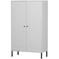 Garderobenschrank Xina Grau B: 90 Cm - Schwarz/Grau, Design, Holz (90/149/40cm) - Livetastic