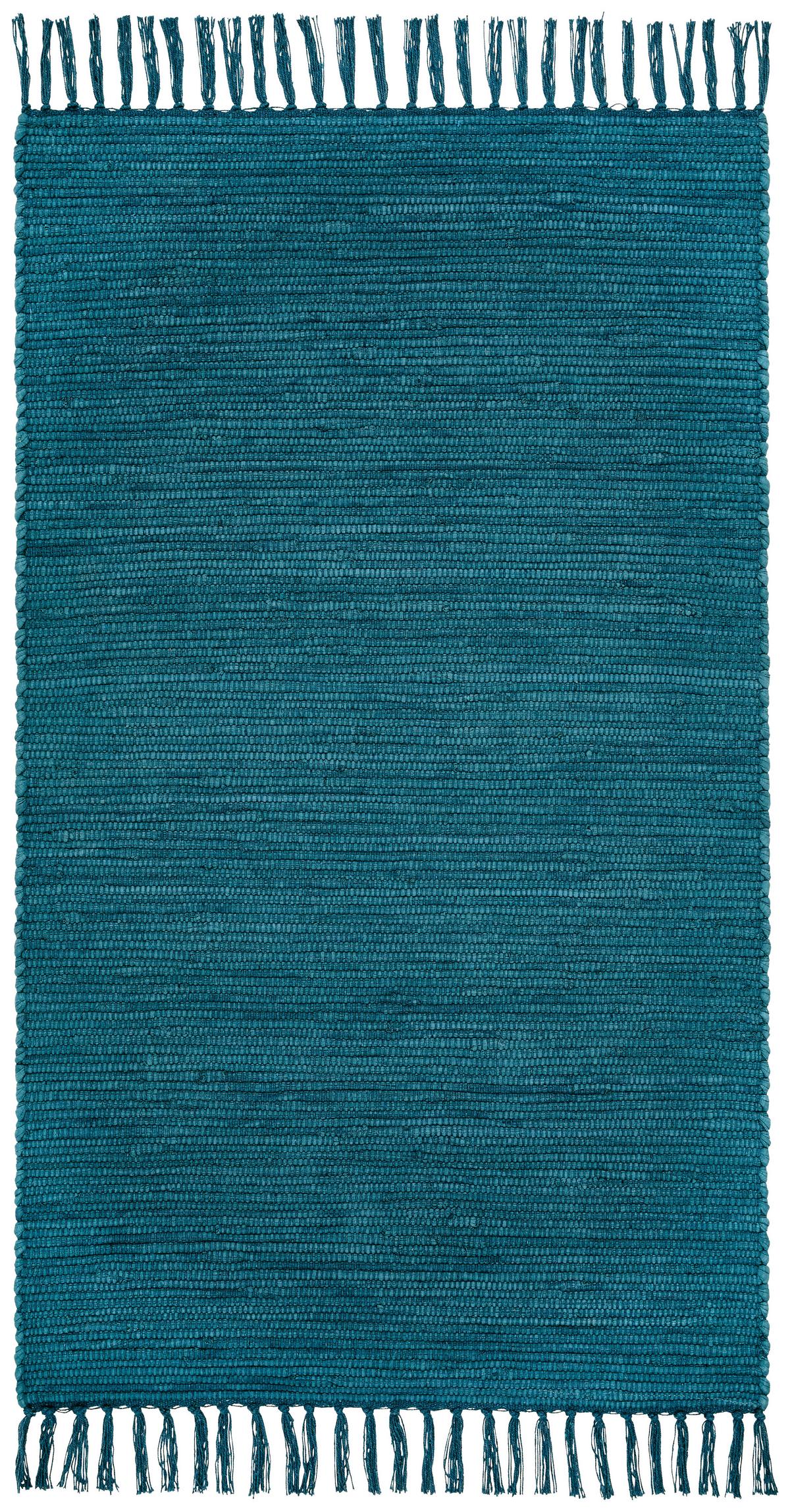 Handwebteppich Annika - Blau, MODERN, Textil (70/120cm) - James Wood