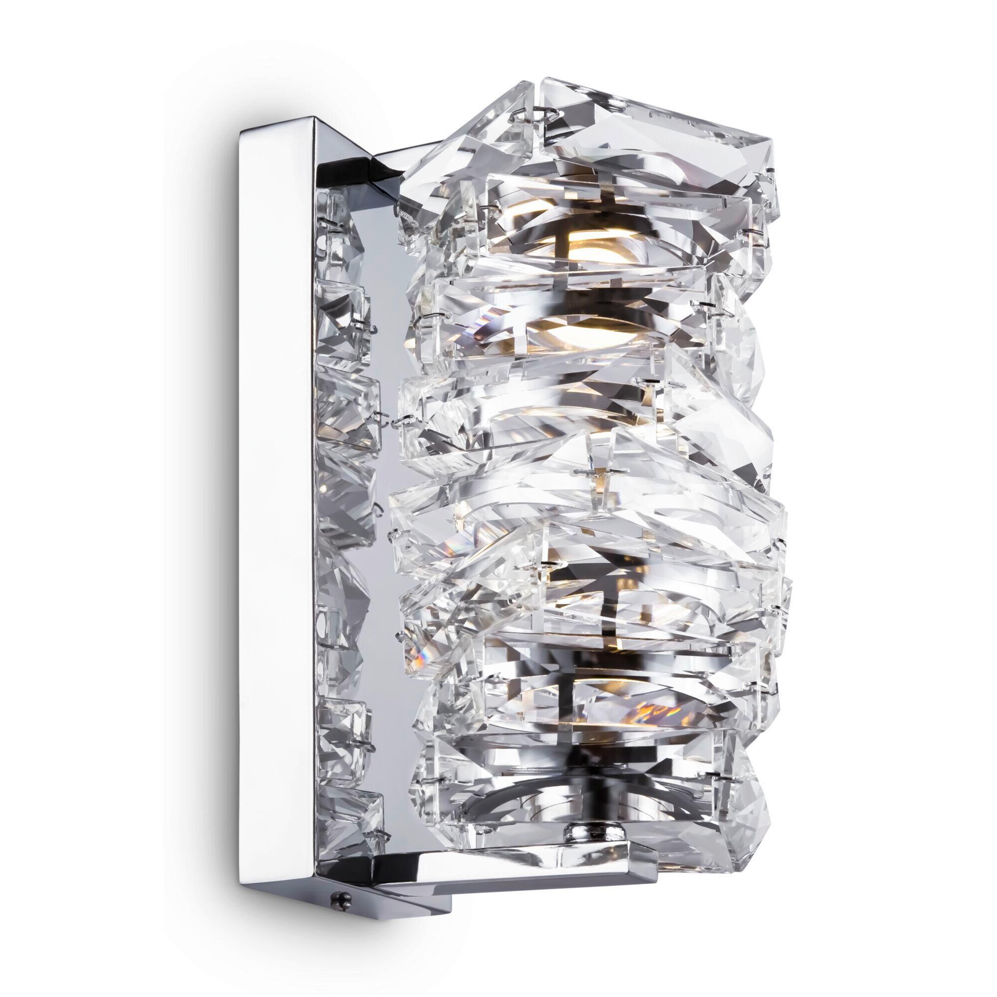 Wandleuchte Coil - Chromfarben, Trend, Glas/Metall (23,6/12/15cm) - MAYTONI