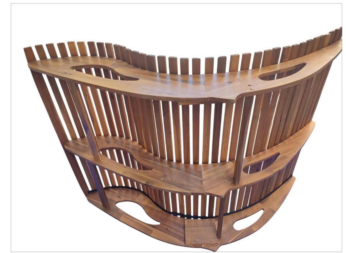 Schaukelliege Ph-Aca-Del - Akaziefarben, Basics, Holz (156/120/72cm)