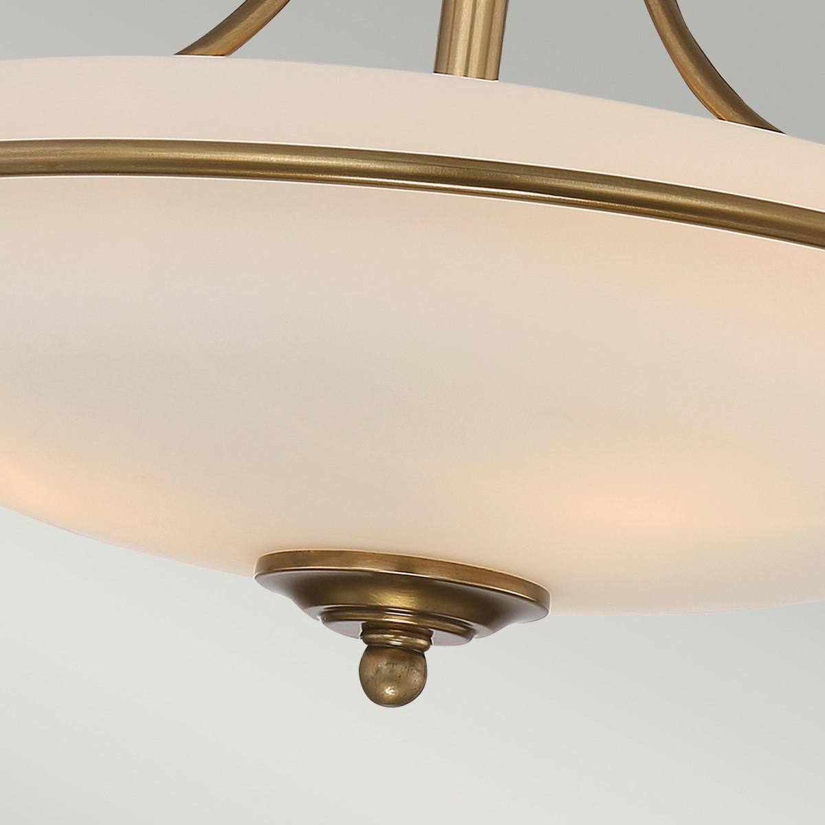 Deckenleuchte Qz-Griffin-Sfs-Ws - Messingfarben/Bronzefarben, LIFESTYLE, Glas/Metall (42.2/30.1cm) - Elstead Lighting