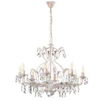 Kristall-hängeleuchte 4670/8a - Weiß, KONVENTIONELL, Glas/Metall (70/105cm)