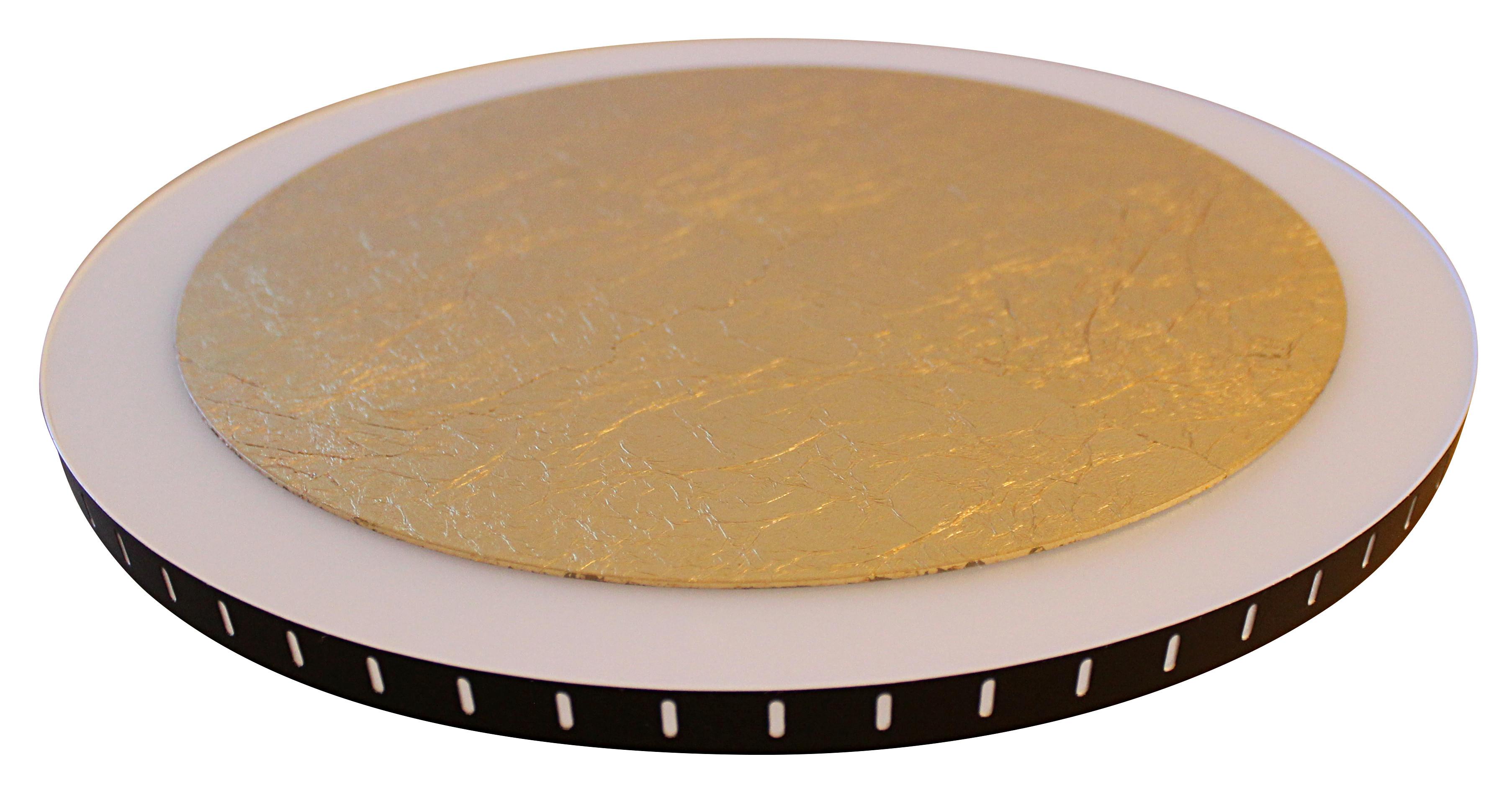 LED-Deckenleuchte Moon Ø 40 cm Mit 3 Helligkeitsstufen - Goldfarben/Schwarz, Design, Metall (40/4,1cm)