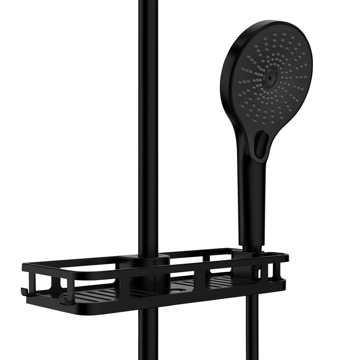 DUSCHKORB LIBERTA SCHWARZ 25491100 - Schwarz, MODERN, Kunststoff (28,5/4/11,5cm) - Wenko