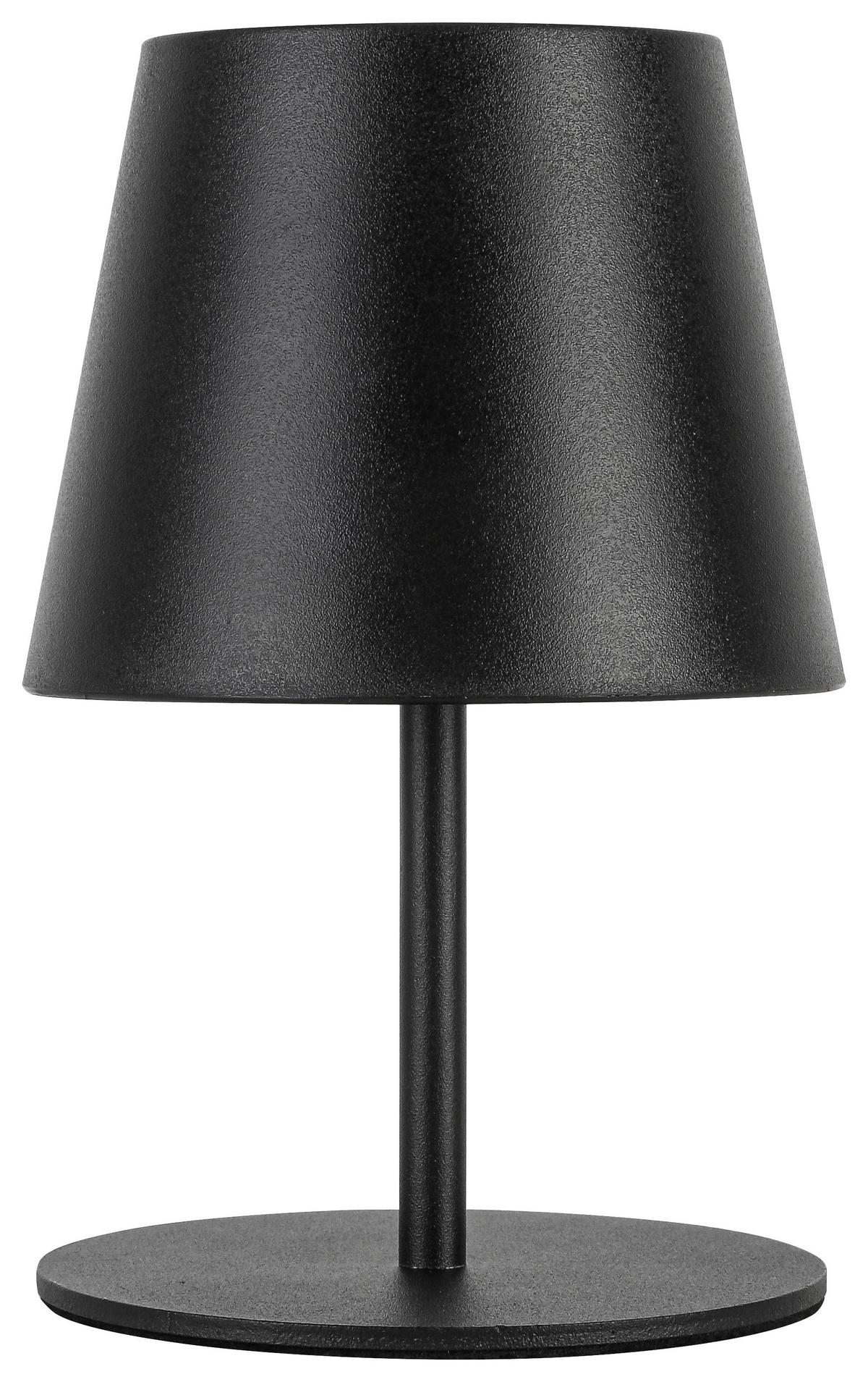 STOLNÍ LAMPA NA BATERIE NOEMI - černá, Konvenční, kov/plast (10,5/17-36cm) - Mömax