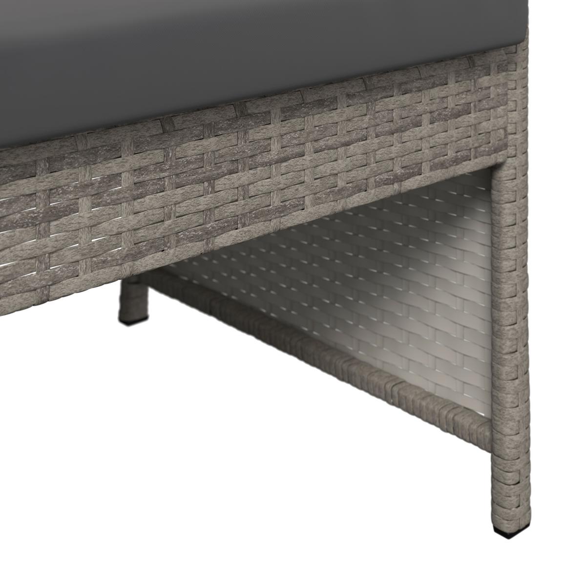 SÚPRAVA ZÁHRADNÉHO NÁBYTKU MICHELLE 2 - číra/svetlosivá, Basics, kov/textil