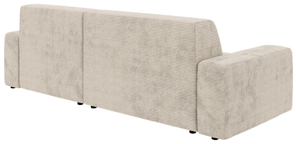Ecksofa Wien, Creme S: 246x162 Cm - Creme/Schwarz, MODERN, Textil (246/162cm) - Trendmanufaktur