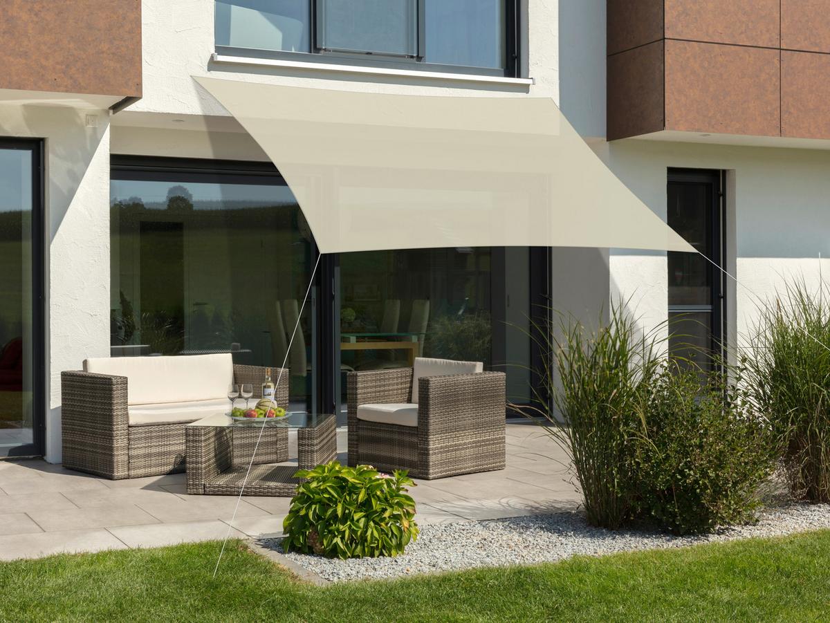 Gartensonnensegel 3,6x2,5 m Naturfarben - Naturfarben, Basics, Textil (360/0,5/250cm) - Schneider