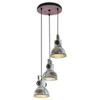 Hängeleuchte *49647* Barnstaple - Zinkfarben/Schwarz, Design, Holz/Metall (27/150cm) - Eglo