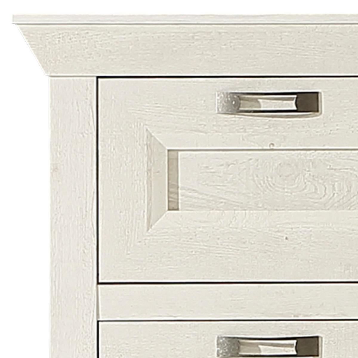 Kommode B: 73,3 Cm Kashmir, Pinien Dekor - Weiß/Pinienfarben, Basics, Holzwerkstoff/Kunststoff (73,3/114,6/46,2cm) - Livetastic