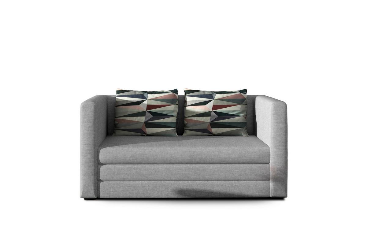 Schlafsofa Neva Hellgrau, B: 132 cm - Hellgrau/Schwarz, Design, Textil (132/62/70cm) - MID.YOU