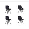 Stuhl-Set Barron Schwarz B: 47 cm - Schwarz, MODERN, Textil/Metall (47/82/55cm) - MID.YOU