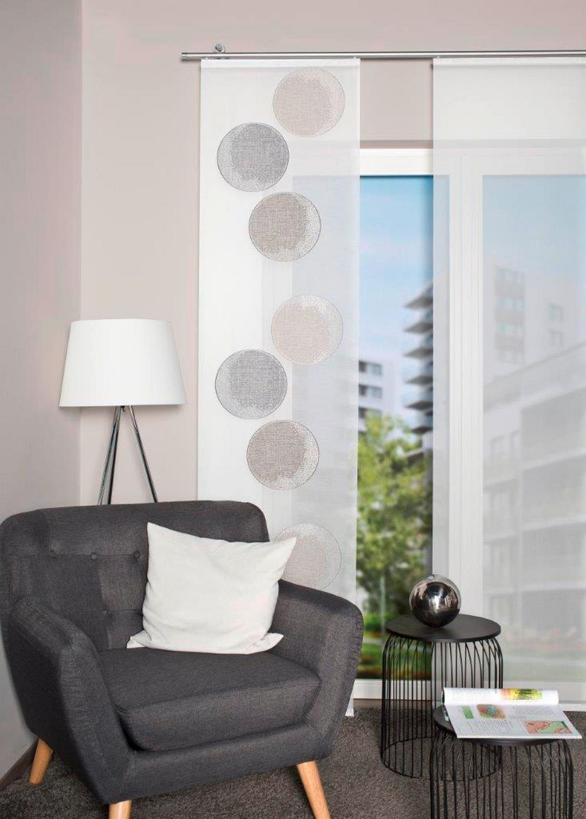 Flächenvorhang Remona Stein - Bernsteinfarben, Design, Textil (60/245cm) - Schmidt W. Gmbh