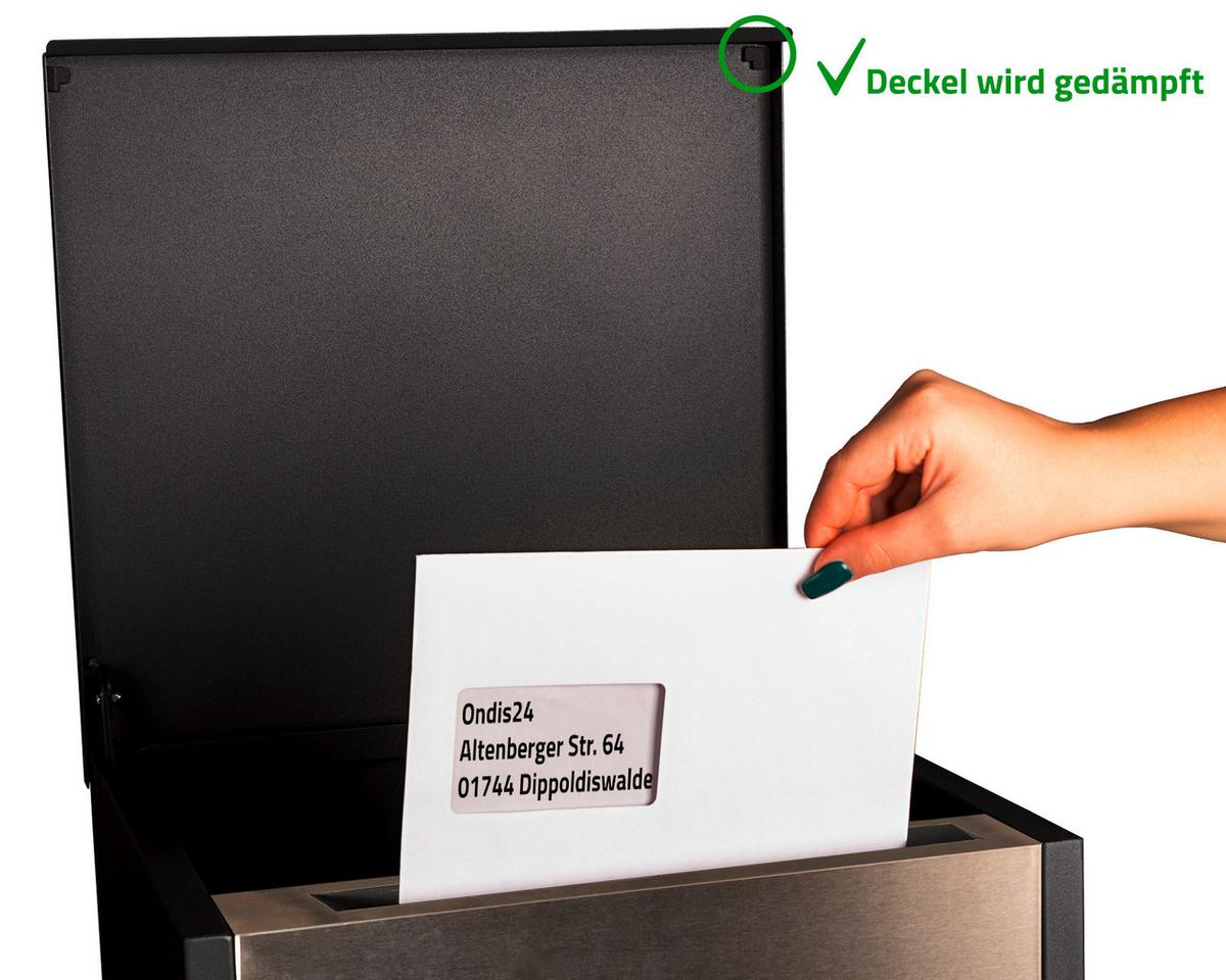 Paketbox Mit 2 Schlüssel H: 118,5 Cm - Schwarz, Basics, Metall (39,5/118,5/38,5cm)