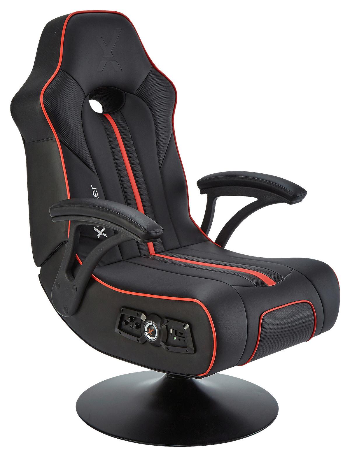 Gamingsessel Torque 2.1 - Rot/Schwarz, MODERN, Textil (63/103,5/70cm) - X Rocker