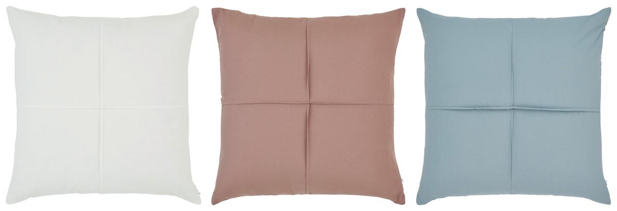 Zierkissen Natalia 45x45 cm Polyester Blau mit Zipp - Blau, MODERN, Textil (45/45cm) - Luca Bessoni