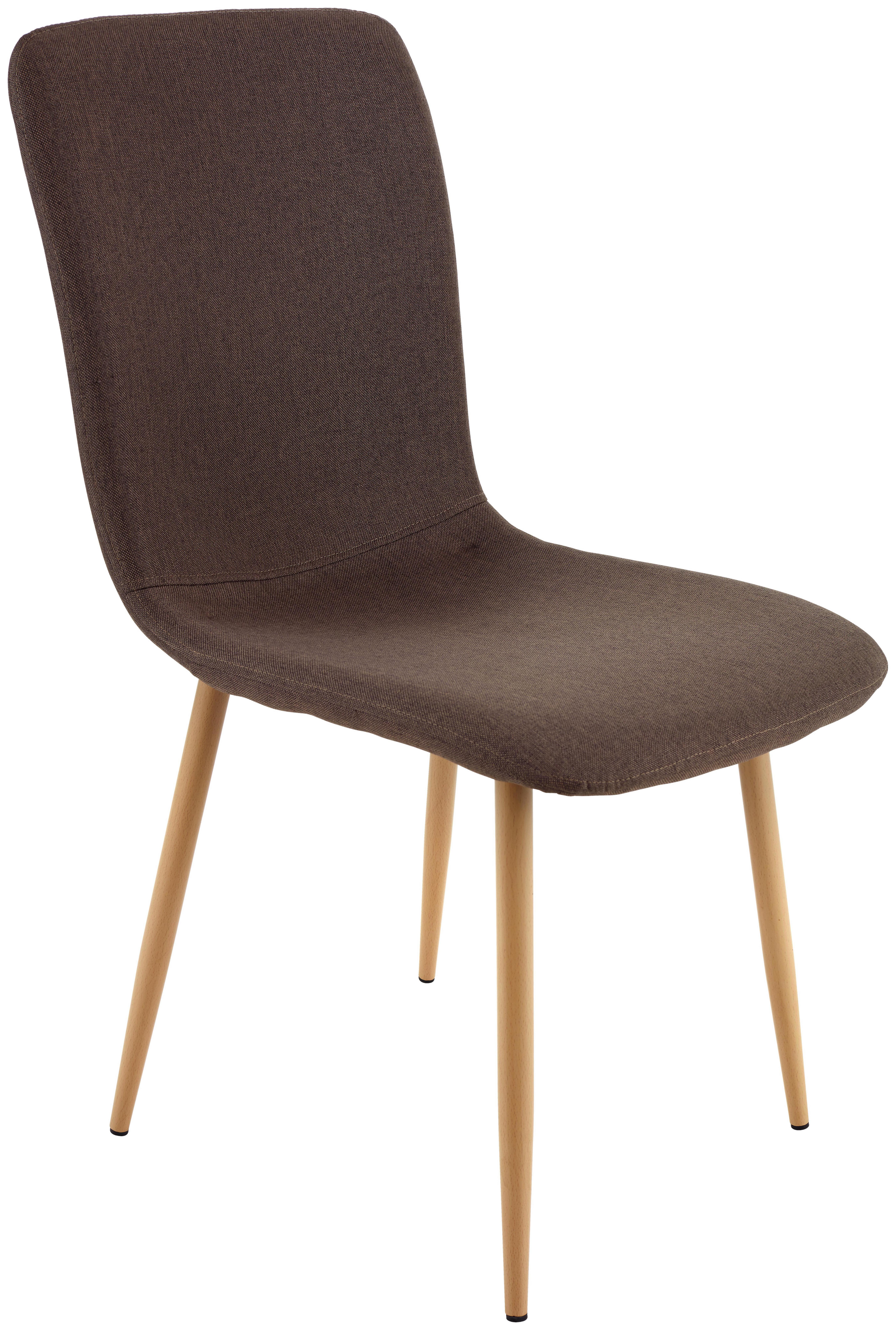 Stuhl Scargill Braun - Buchefarben/Braun, MODERN, Textil/Metall (44/87/54cm) - Ombra