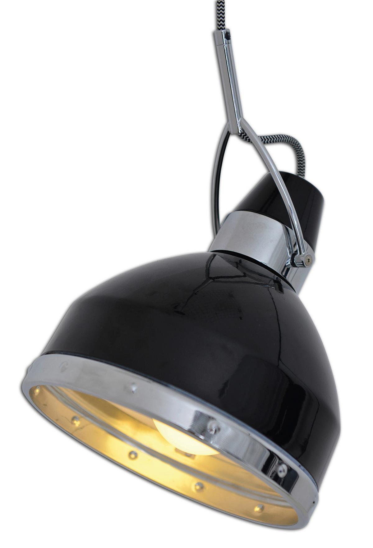 Hängeleuchte Cottage H: 135 cm 1-Flammig, kippbar - Schwarz, KONVENTIONELL, Metall (22,8/135cm) - Näve