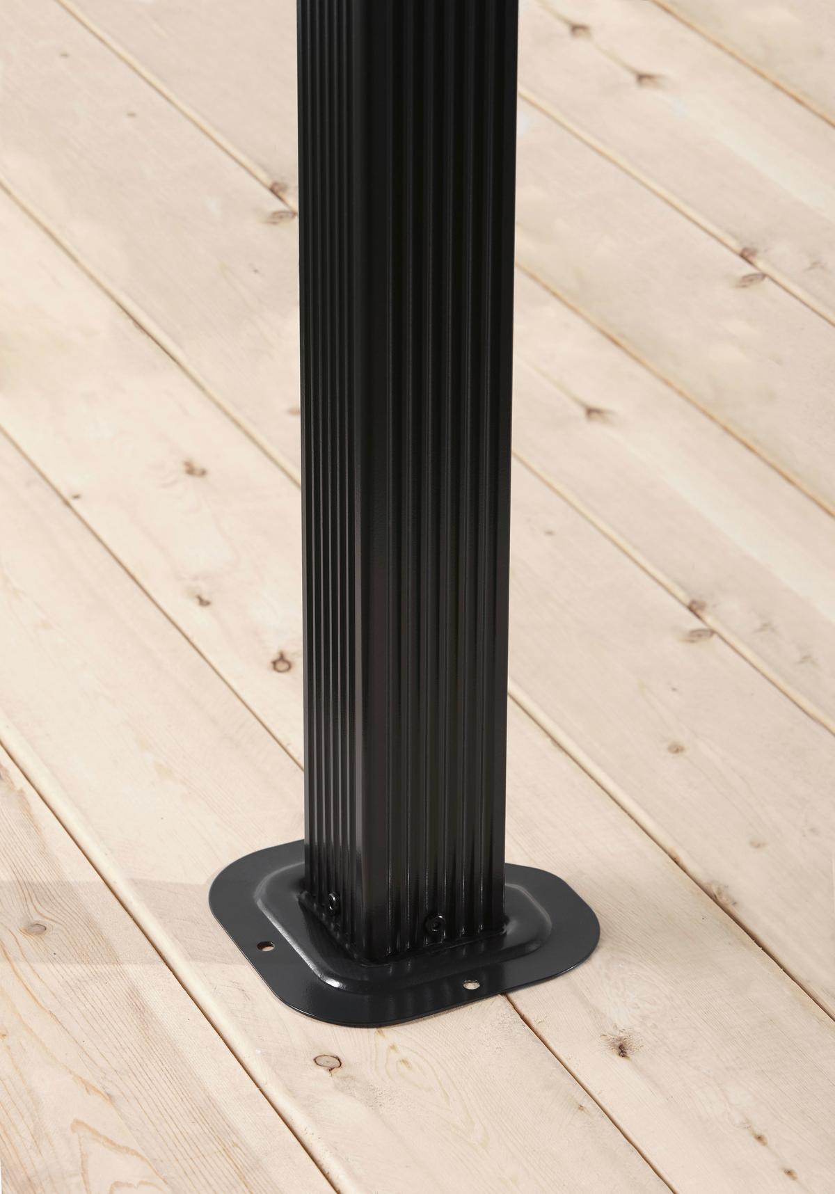 Pavillon Verona 298x298 Cm Wetterfest Gartenpavvilon - Anthrazit, Basics, Kunststoff/Metall (298/261/298cm)
