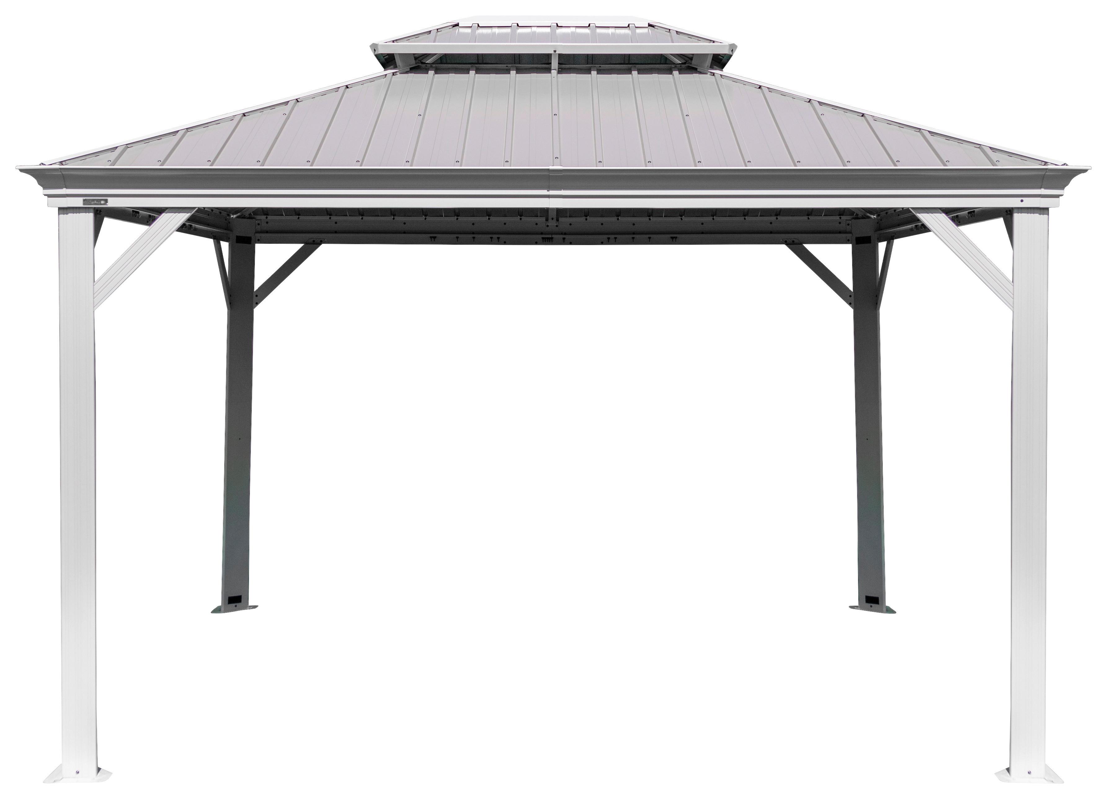 Pavilón z hliníka - šampanská, Basics, kov (363/291/298cm)