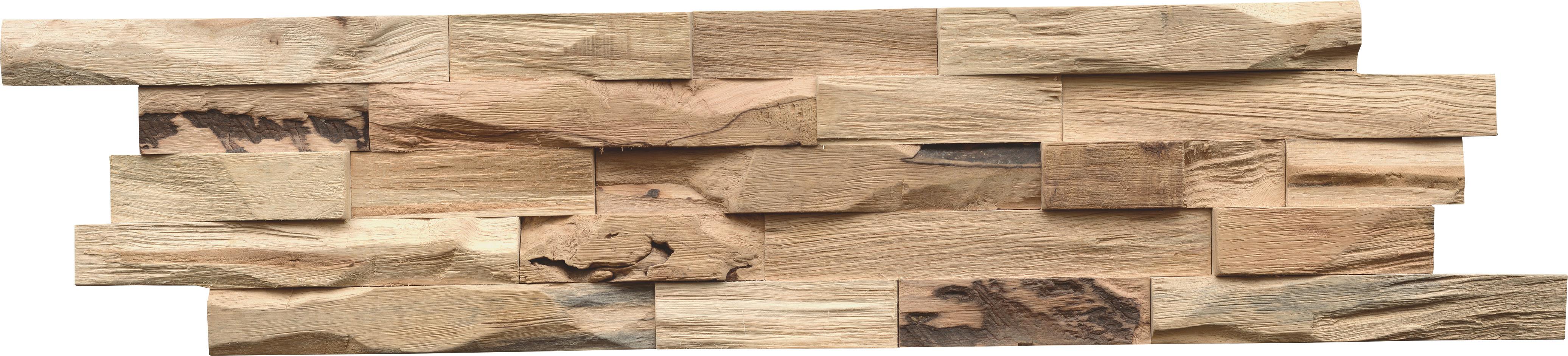 Wandverkleidung Beachwood Heavea Natural - Hellbraun, Basics, Holz (61/15/2cm)