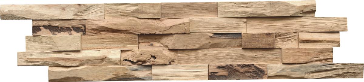 Wandverkleidung Beachwood Heavea Natural - Hellbraun, Basics, Holz (61/15/2cm)