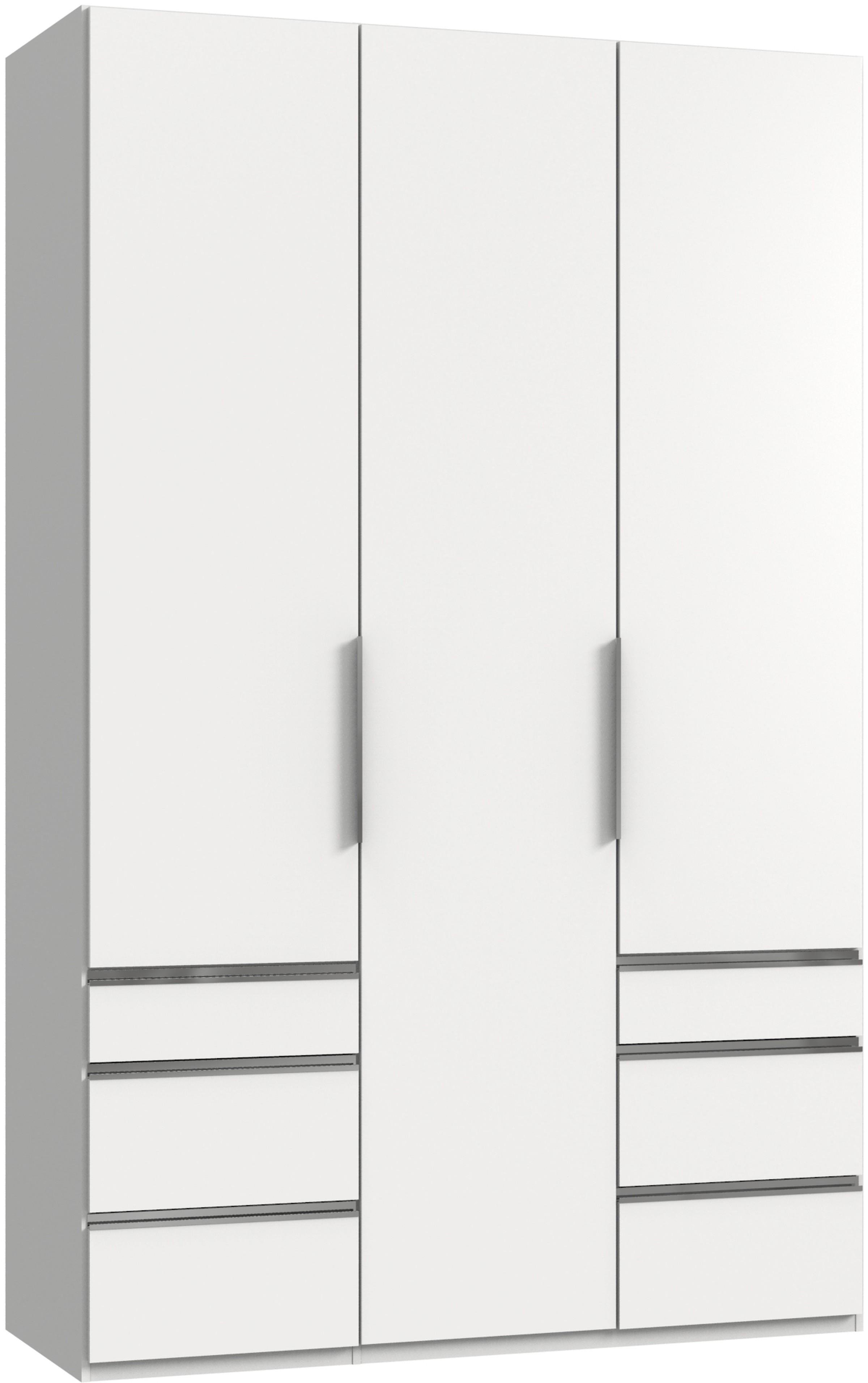 Drehtürenschrank Mit Laden, B: 150 Cm, Level 36a, Weiß - Weiß, MODERN, Holzwerkstoff (150/236/58cm) - MID.YOU