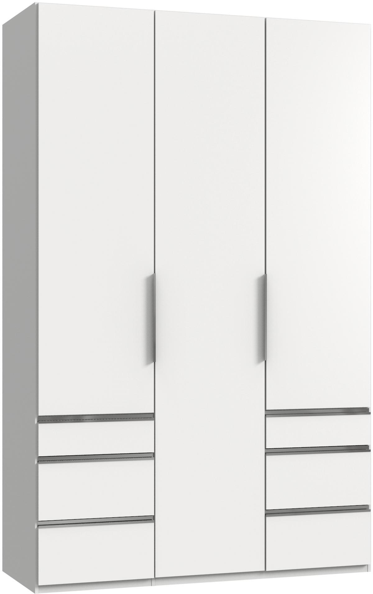 Drehtürenschrank Mit Laden, B: 150 Cm, Level 36a, Weiß - Weiß, MODERN, Holzwerkstoff (150/236/58cm) - MID.YOU