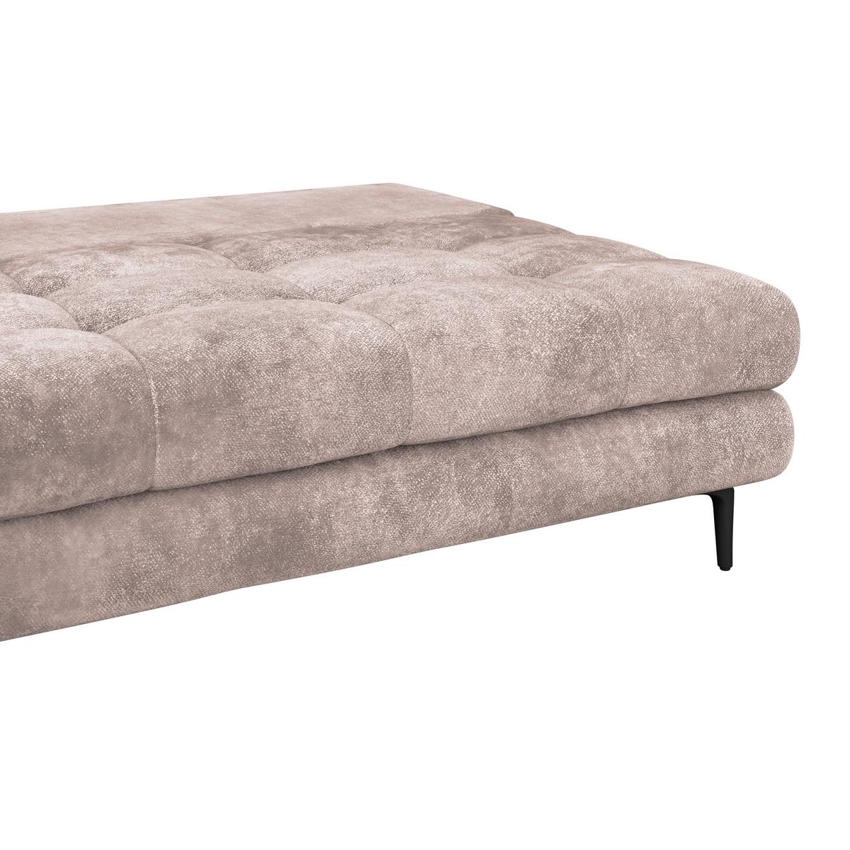 Schlafsofa Perla Rosa B: 203 cm - Schwarz/Rosa, KONVENTIONELL, Textil (203/94/96cm)