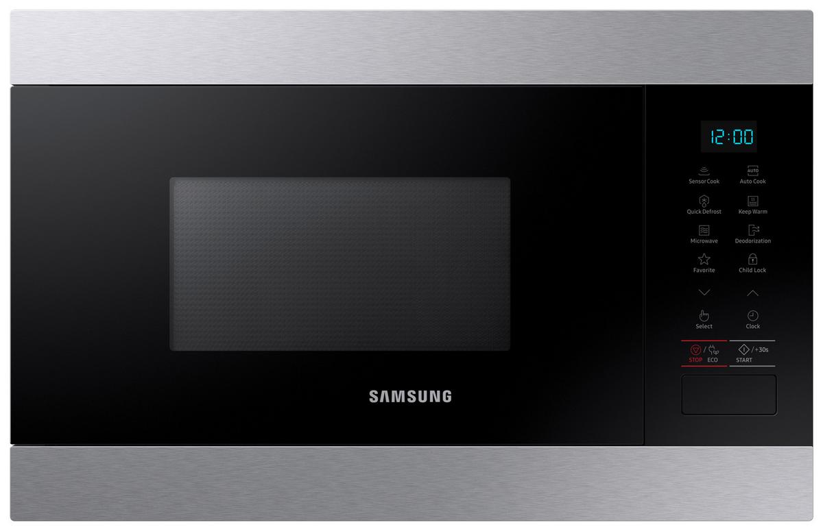 Einbau-mikrowelle Ms22m8074at/ Eg 850 W, B: 59,5 Cm 6 Stufen - Edelstahlfarben/Schwarz, Basics, Glas/Keramik (59,5/38/32cm) - Samsung