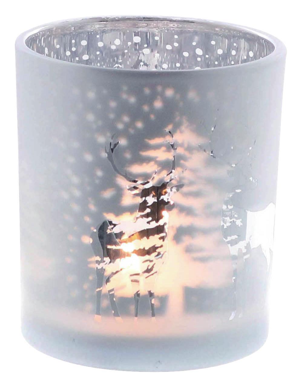 Teamécses Tartó Üveg 4879081 - Ezüst, modern, Üveg (10/12cm)