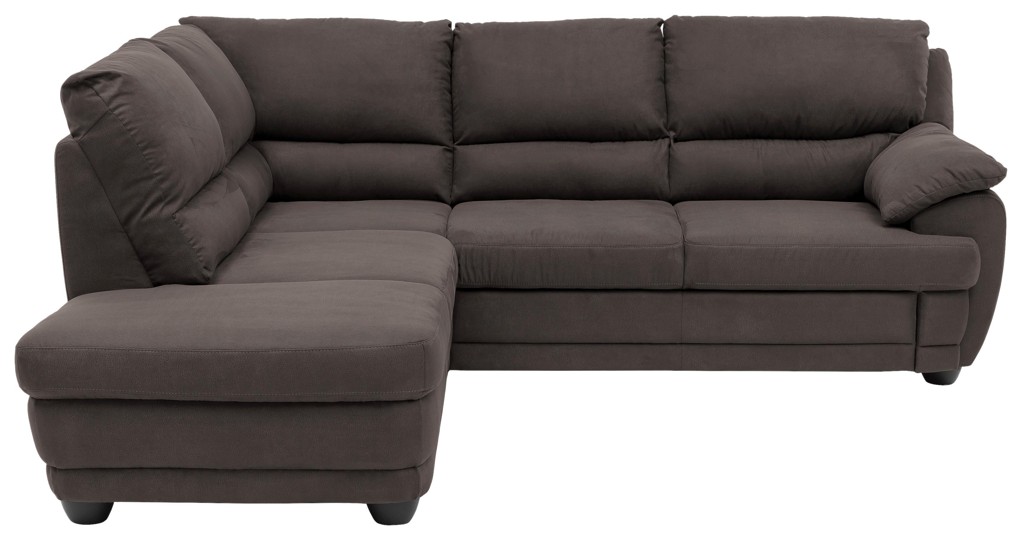 Ecksofa Nebolo Dunkelbraun Mikrofaser - Dunkelbraun, Design, Textil (225/245cm) - Livetastic