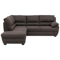 Ecksofa Nebolo Dunkelbraun Mikrofaser - Dunkelbraun, Design, Textil (225/245cm) - Livetastic
