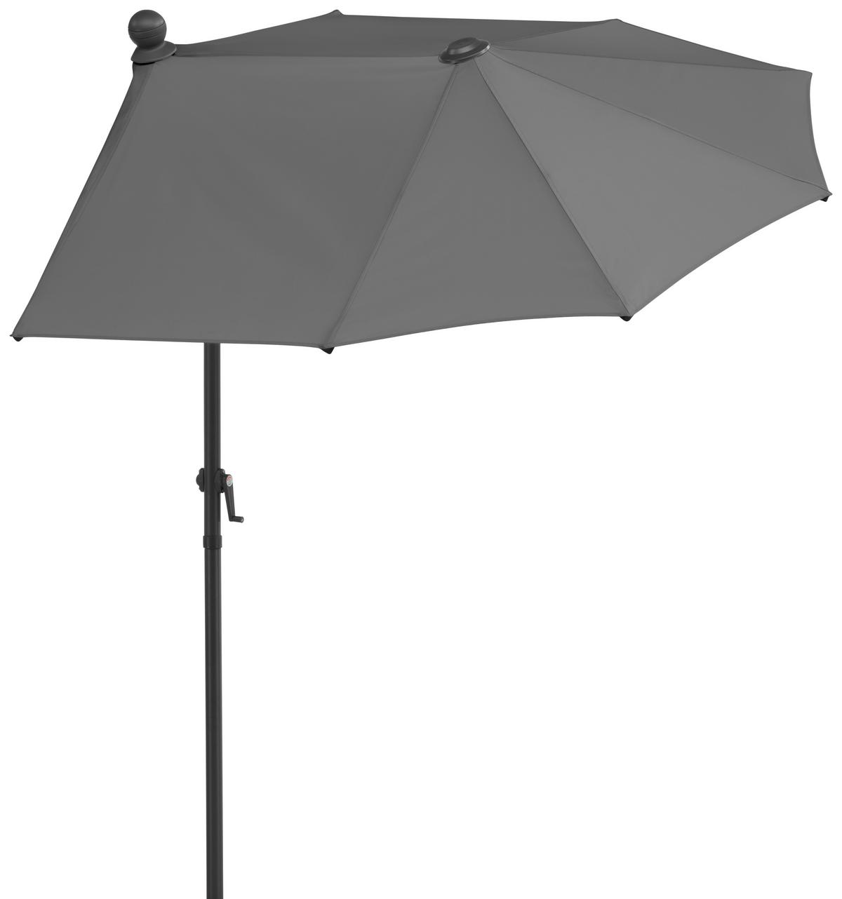 Ampelschirm Salerno Mezza BxHxT: 150x228x150 cm Anthrazit - Anthrazit, Basics, Textil/Metall (150/228/150cm) - Schneider