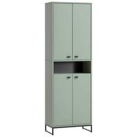 Schuhschrank Janne Schuhschrank 600 Nische - Schwarz/Grün, LIFESTYLE, Holzwerkstoff (60,2/185,5/33,1cm) - MID.YOU