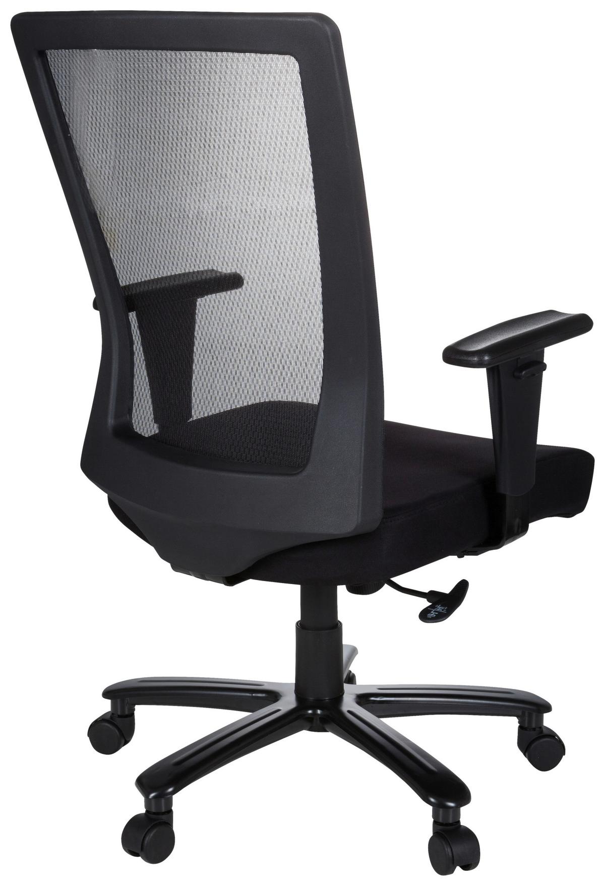 Drehstuhl XXL Extender - Chromfarben/Schwarz, MODERN, Kunststoff/Textil (72/120/65cm) - MID.YOU
