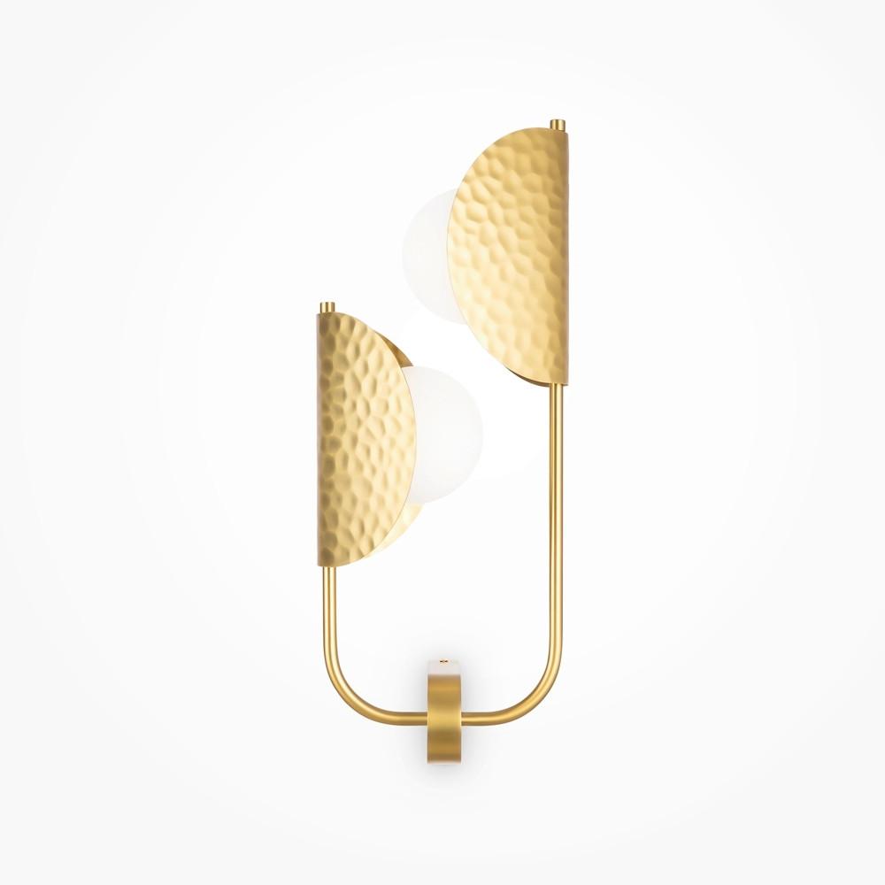 WANDLEUCHTE TROPIC - Messingfarben/Weiß, MODERN, Glas/Metall (21,5/17/56,4cm) - MAYTONI