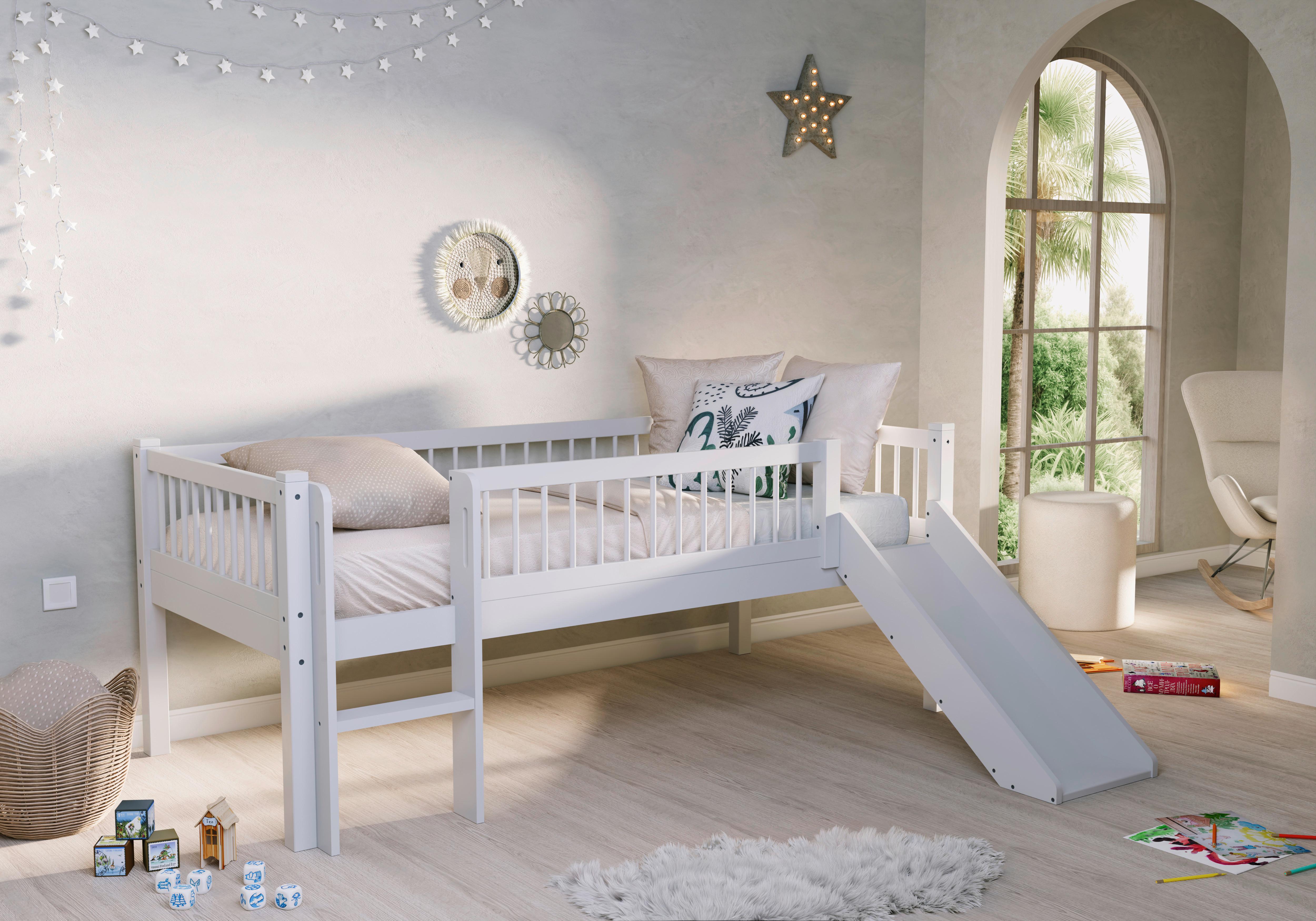 SPIELBETT Forrest Weiß 90x200cm - Weiß/Naturfarben, MODERN, Holz (90/200cm) - Vipack