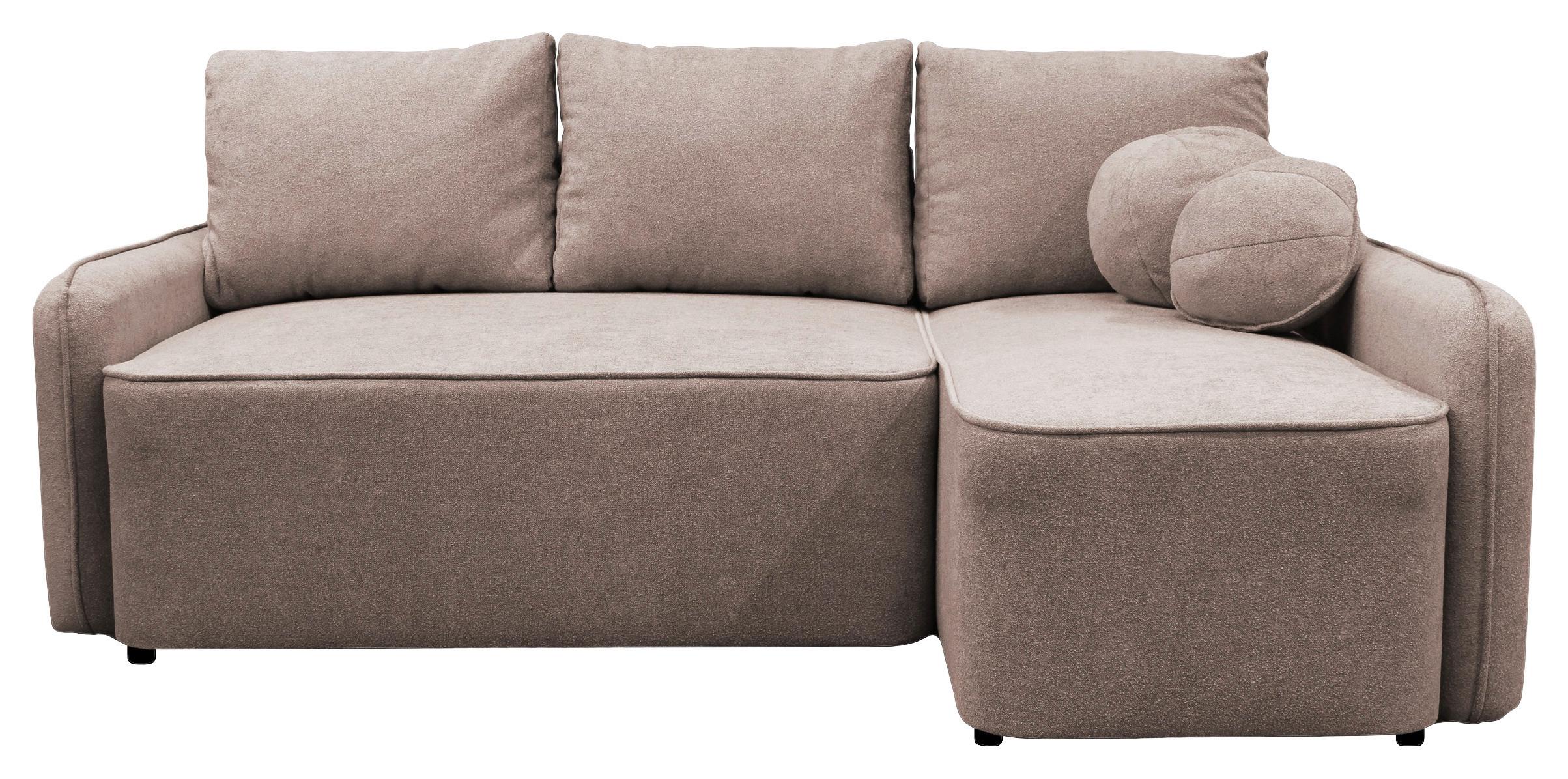 Ecksofa Fancy Rosa 209x143 cm - Schwarz/Rosa, Design, Textil (209/143cm) - MID.YOU