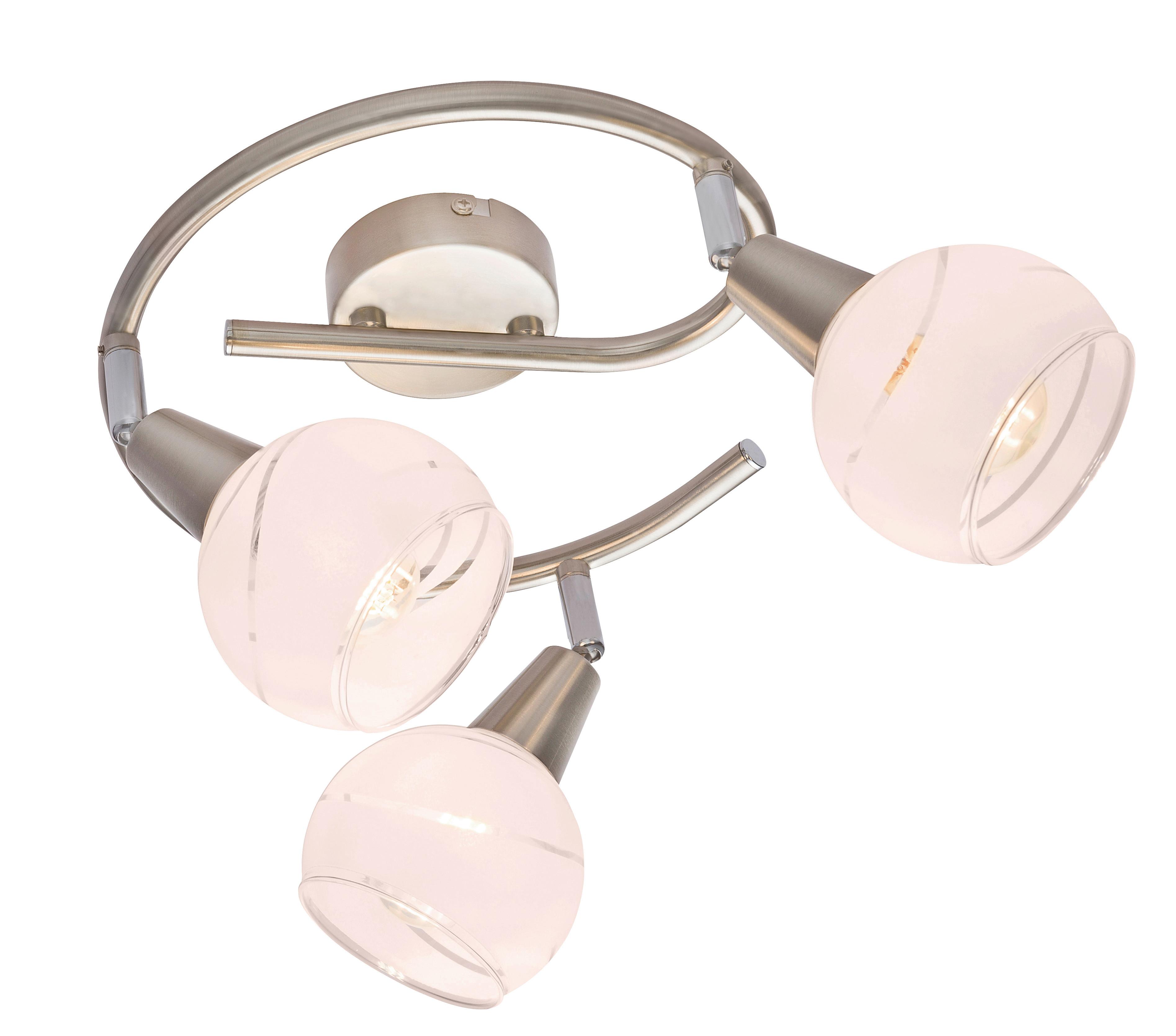 LED-Strahler 3-Flammig verstellbar Ø 25 cm - Basics, Glas/Metall (25/21cm) - Globo