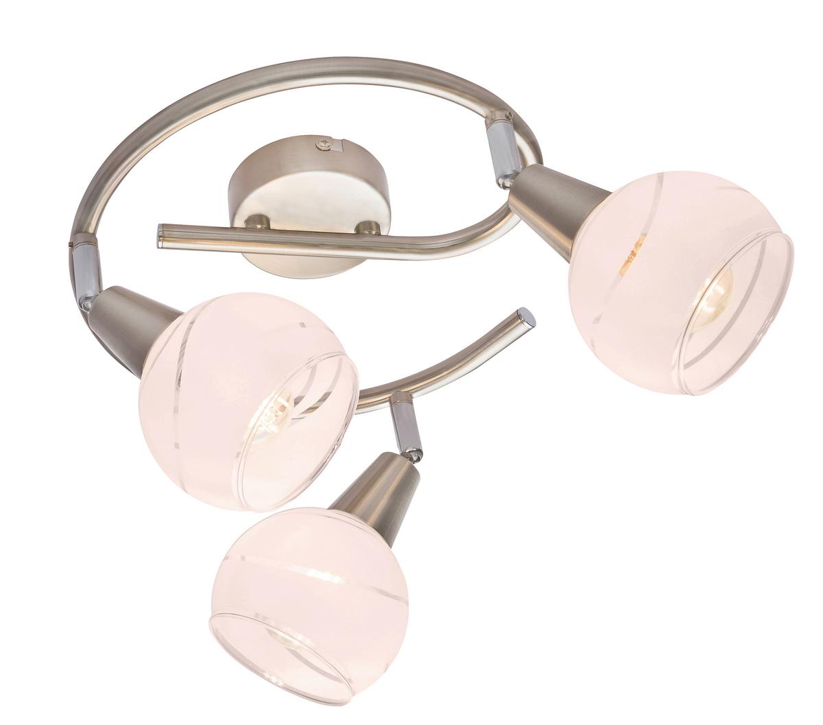LED-Strahler 3-Flammig verstellbar Ø 25 cm - Basics, Glas/Metall (25/21cm) - Globo