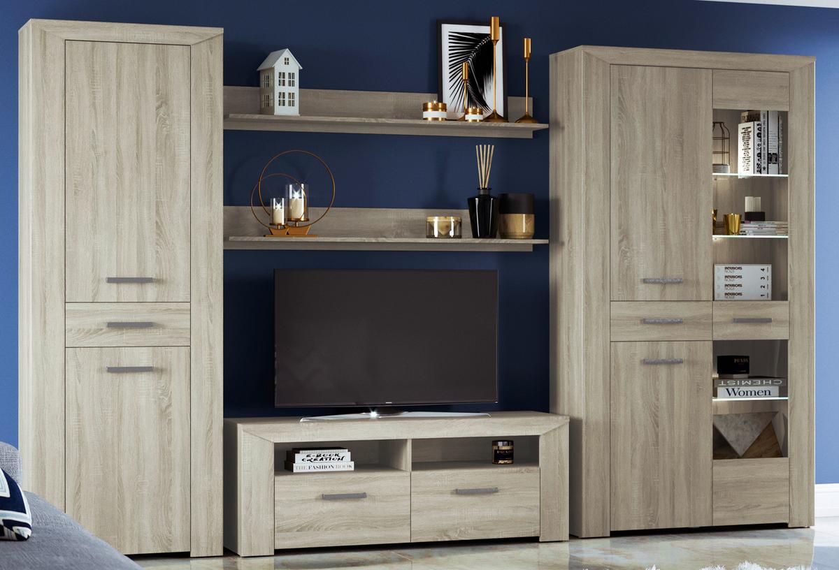 Stapelprogramm Lorenzo Sonoma Eiche B: 303 Cm - Sonoma Eiche, Holzwerkstoff (303/197,2/44cm) - MID.YOU