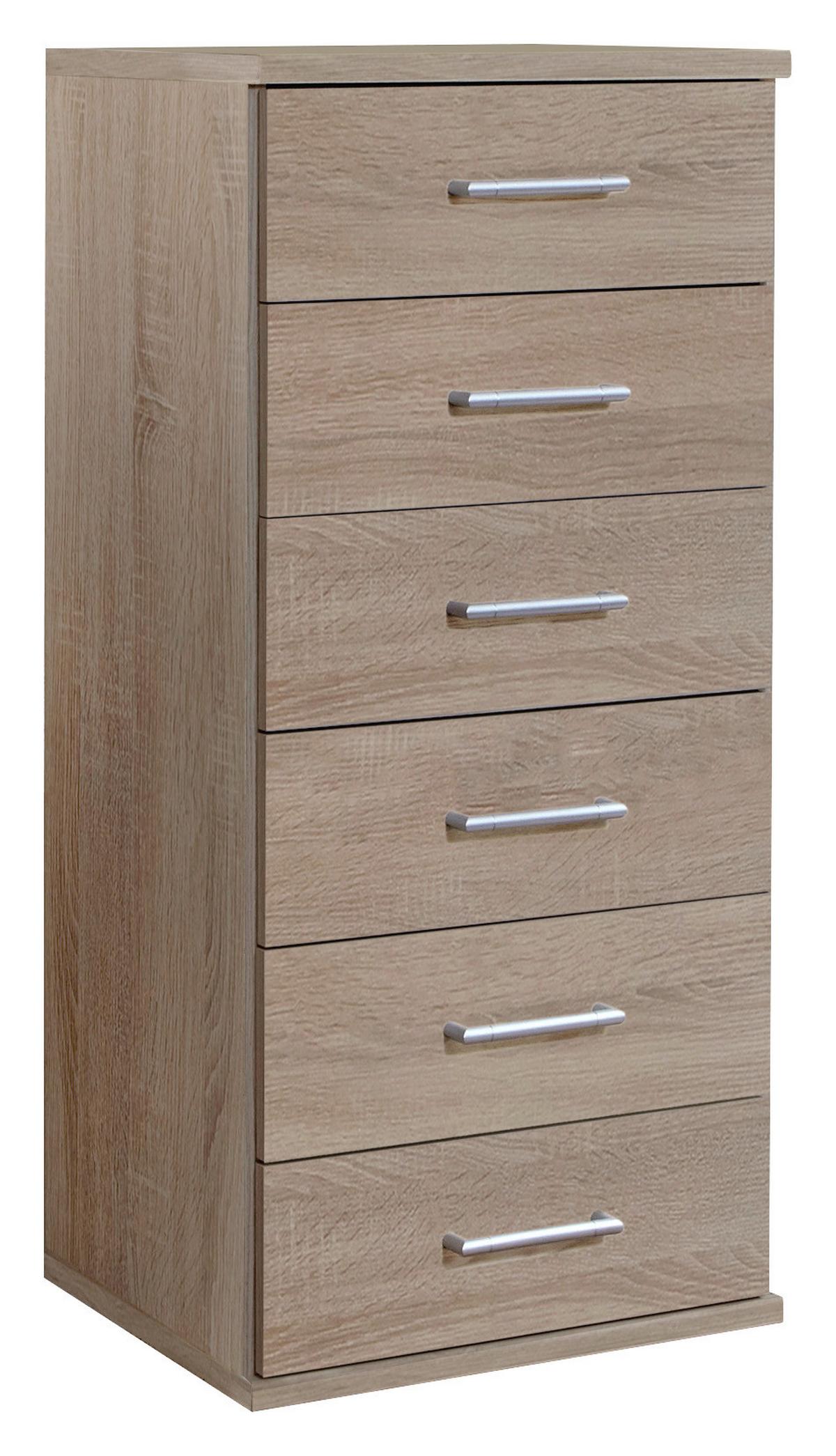 Komoda OSAKA šírka 46cm - farba duba/hliníková, Konventionell, kompozitné drevo/plast (46/103/40cm) - MID.YOU