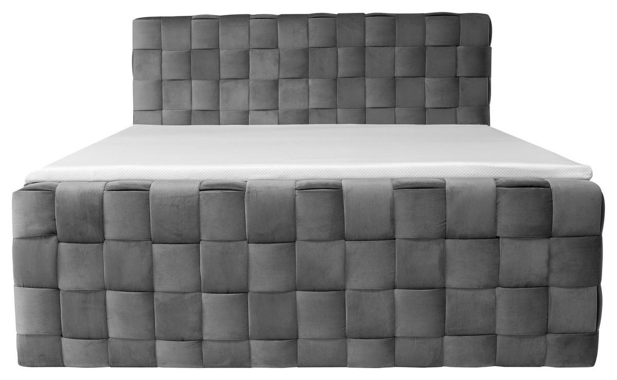 Boxbett Zante Graphitfarben Lf: 140x200 cm - Graphitfarben, MODERN, Textil (140/200cm) - Livetastic